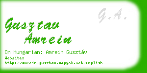 gusztav amrein business card